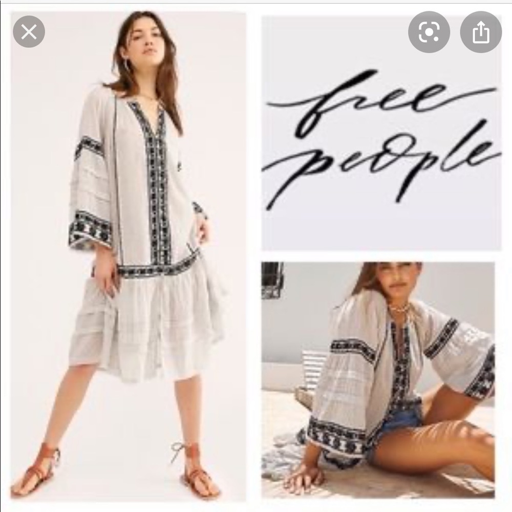 New Free People Vegabond striped Maxi Tunic - Picture 8 of 8